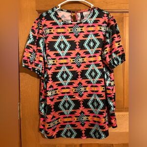 Silky Aztec Women’s Top